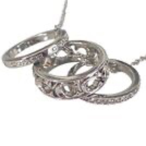 NWT Coach Silver Trio Rondell Necklace, Silver - Picture 6 of 7